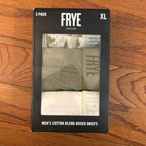 FRYE Size XL 3-Pack Men's cotton blend boxer briefs NWT